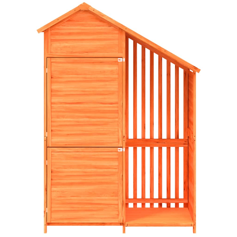 vidaXL 3.9 x 1.7ft Brown Wooden Garden Tool Shed Image 4