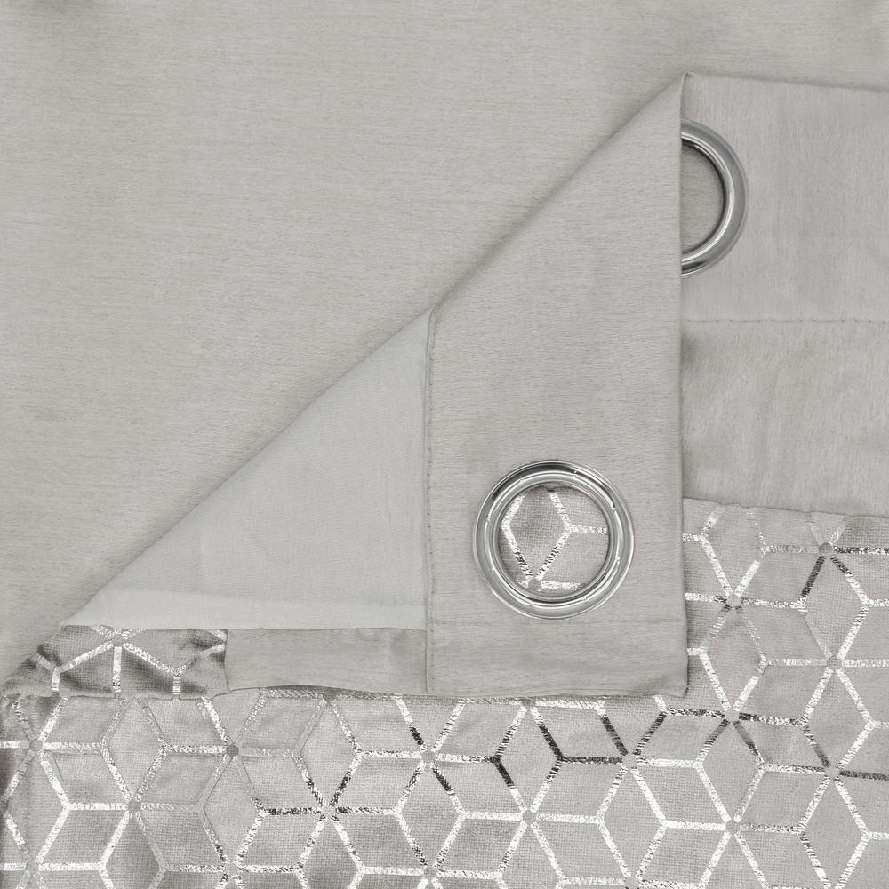Intimates Vera Silver Eyelet Curtains 168 x 183cm Image 3