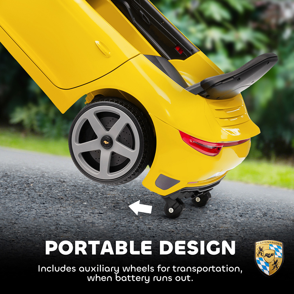 Tommy Toys RUF GT Yellow Kids Electric Car 12V Image 3