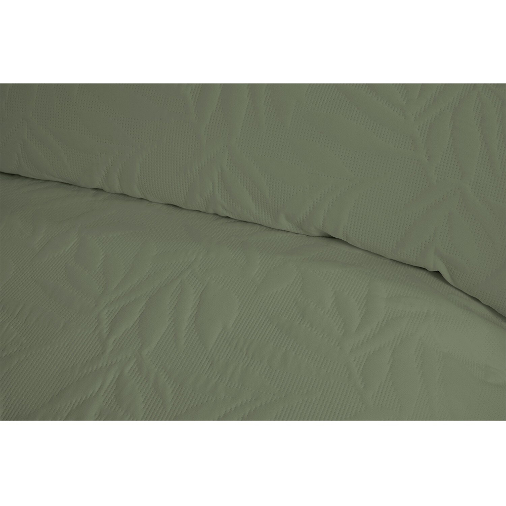 Avery Leaf Duvet Cover and Pillowcase Set - Olive Green / Superking Image 3