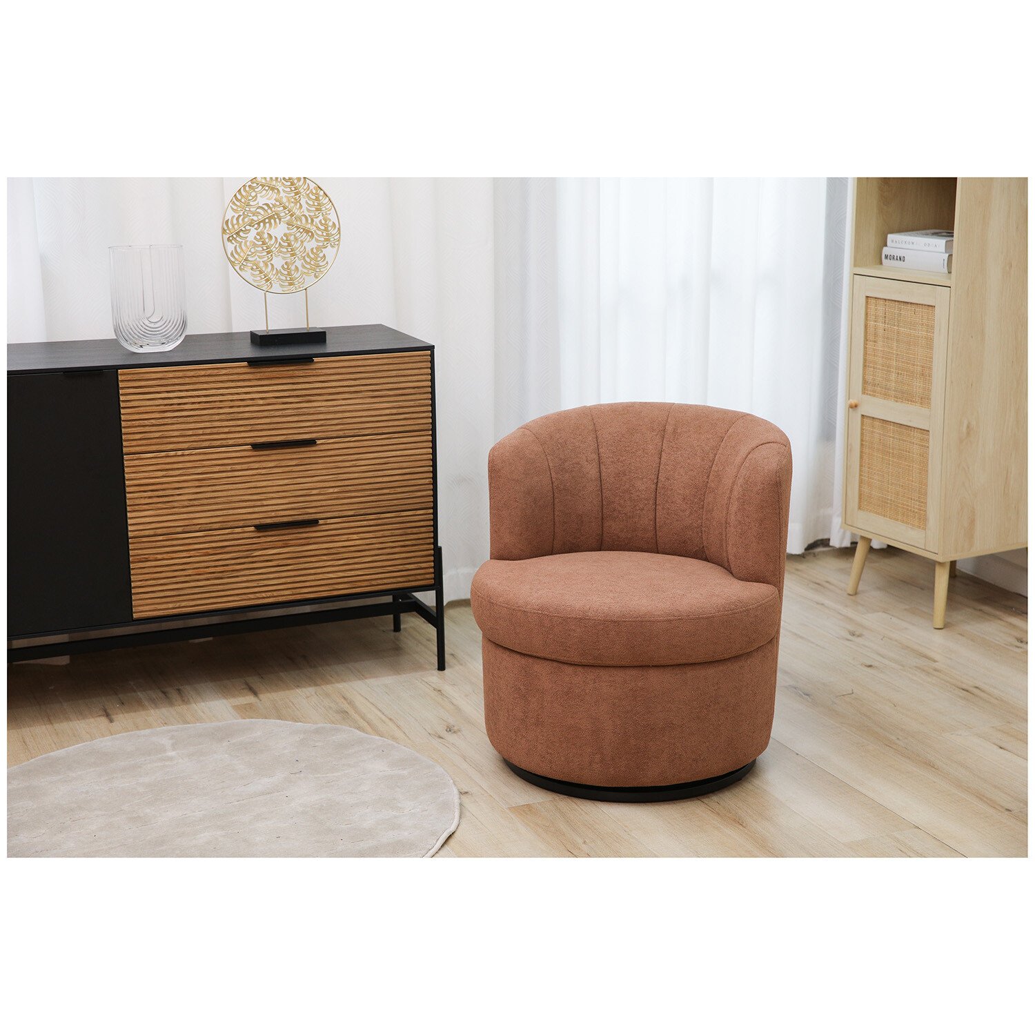 Halle Brown Swivel Accent Chair Image 7