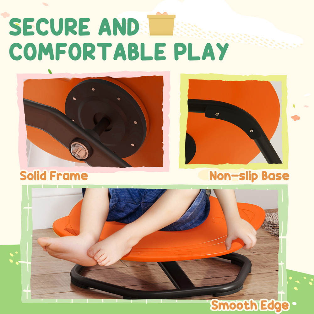 Tommy Toys Orange Kids Planet Shaped Swivel Sensory Spinning Chair Image 7