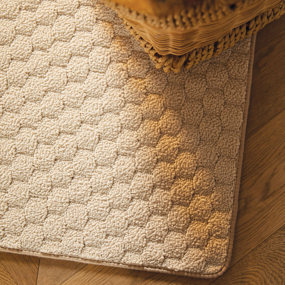 My Mat Ivory Sculptured Honeycomb Washable Runner 67 x 230cm Image 5