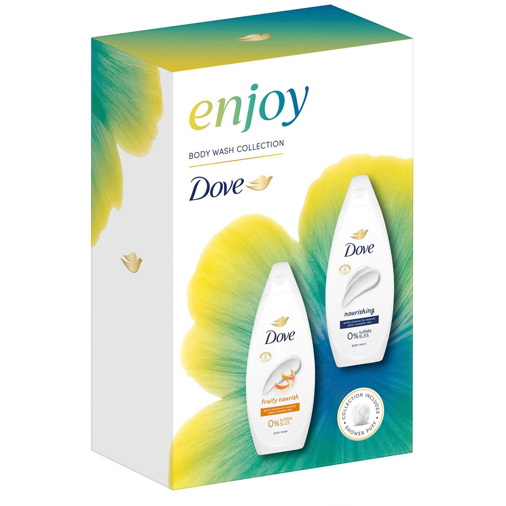 Dove Enjoy Body Wash and Lotion Skincare Duo Gift Set 3 Pack Image 4