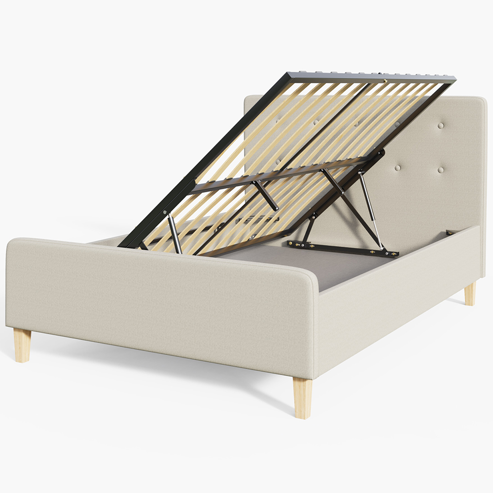 GFW Ashbourne Double Natural Ottoman Bed Image 3