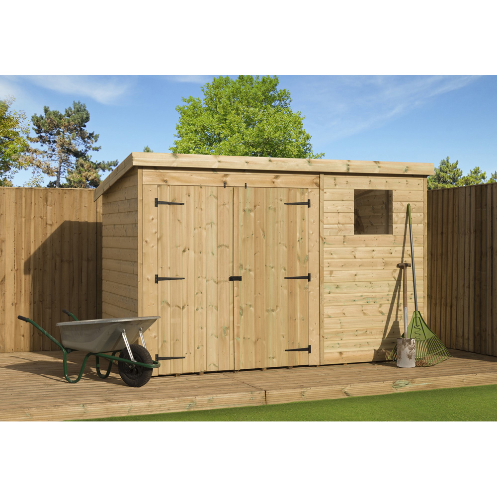Empire Sheds 4000 10 x 4ft Double Door Tongue and Groove Pent Garden Shed Image 2