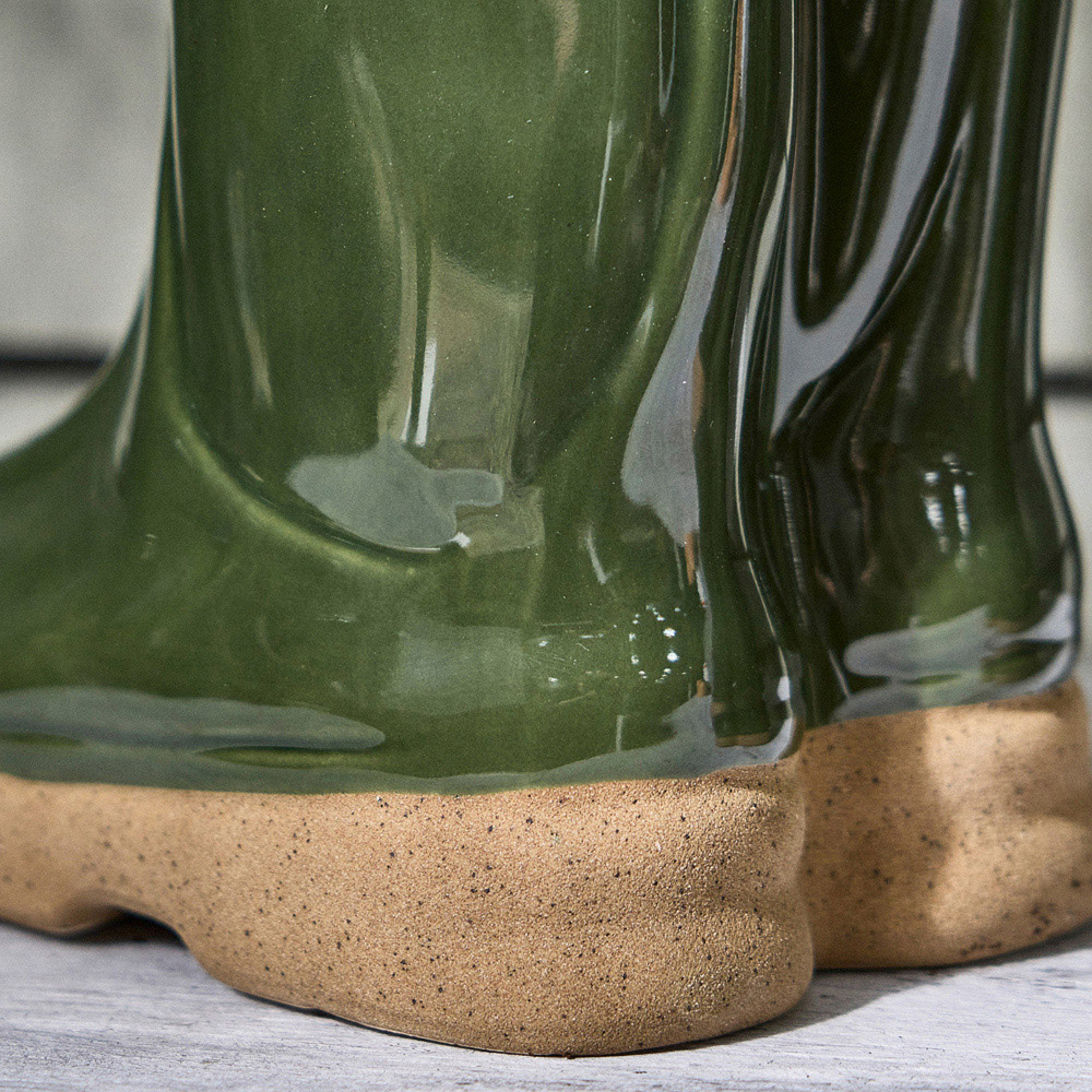 Dibor Dark Green Double Wellington Planter 29.5cm Image 3