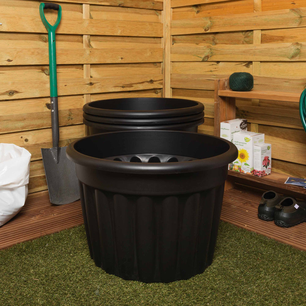 Wham Vista Slate Round Planter 60cm 3 Pack Image 2