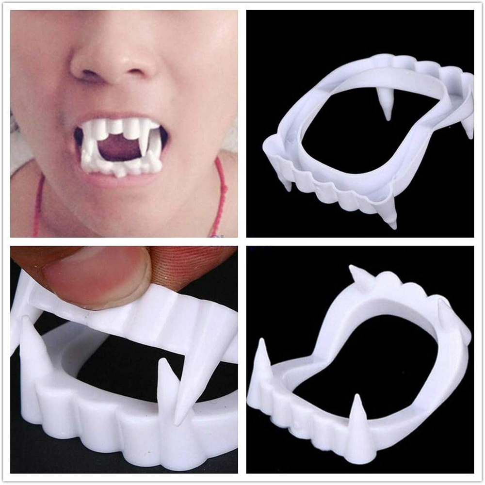 Shatchi Halloween White Vampire Teeth 12 Pack Image 5