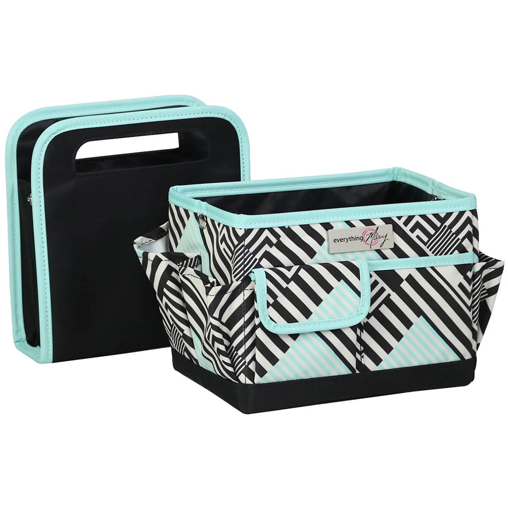 Everything Mary EVM12830-2 Black and Mint Geometric Desktop Organiser 20.3 x 15.2 x 21.6cm Image 4