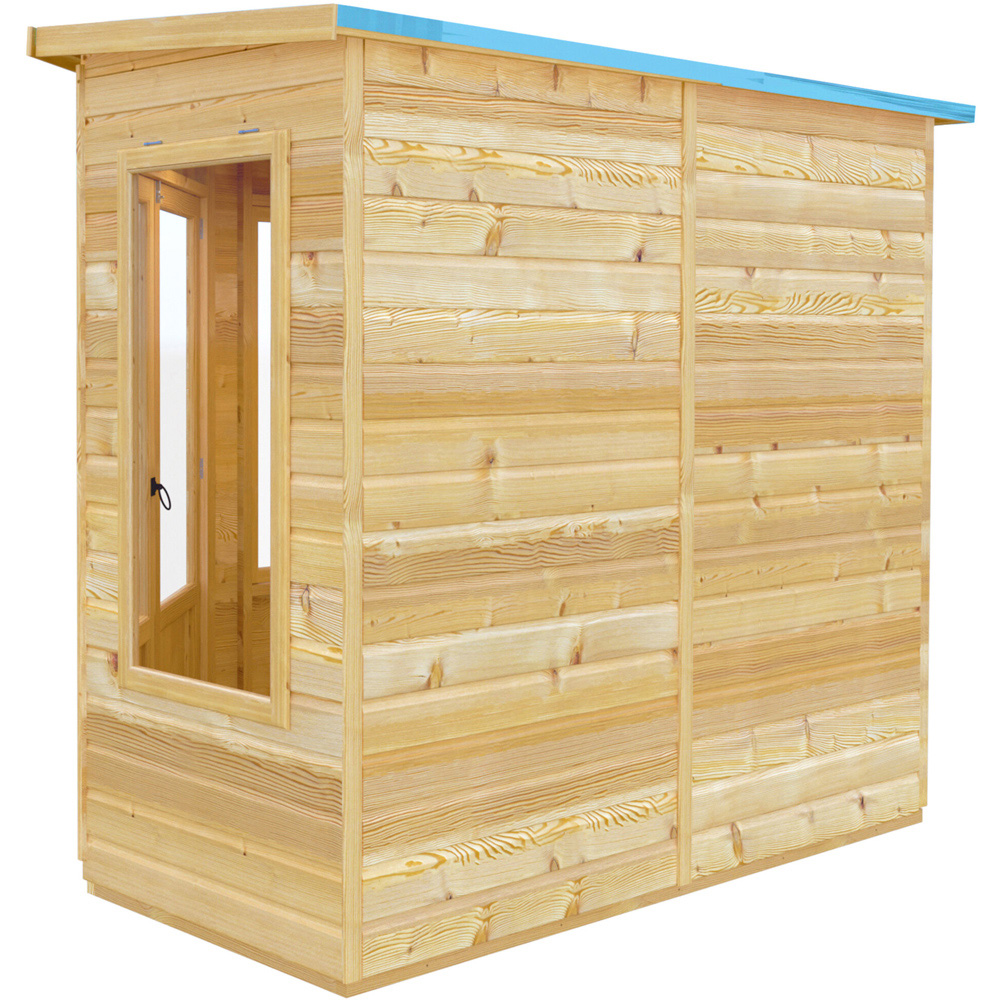 Shire Ramsey 7 x 7ft Shiplap Pent Corner Garden Summerhouse Image 3