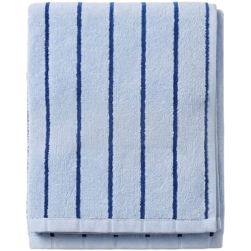 Allure Bath Fashions Light Blue and Dark Blue Strand Striped Hand Towel 50 x 90cm 2 Pack Image 1