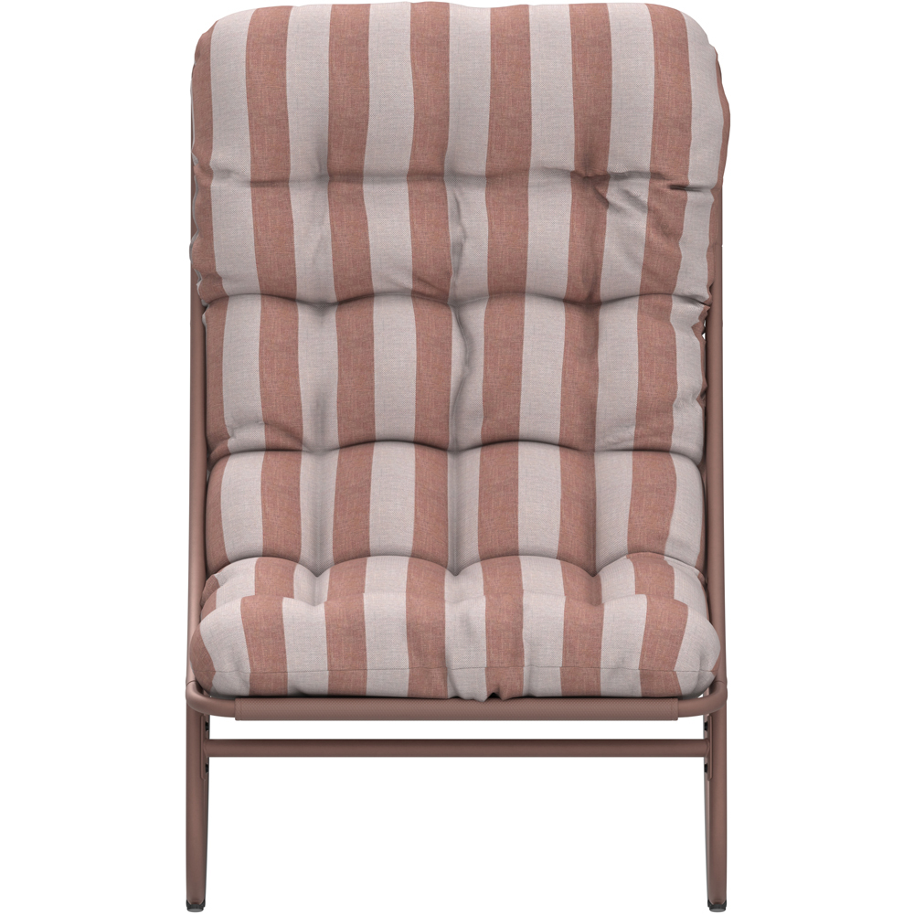 Charles Bentley Porto Terracotta Stripe Olefin Fabric Garden Rocking Chair Image 4