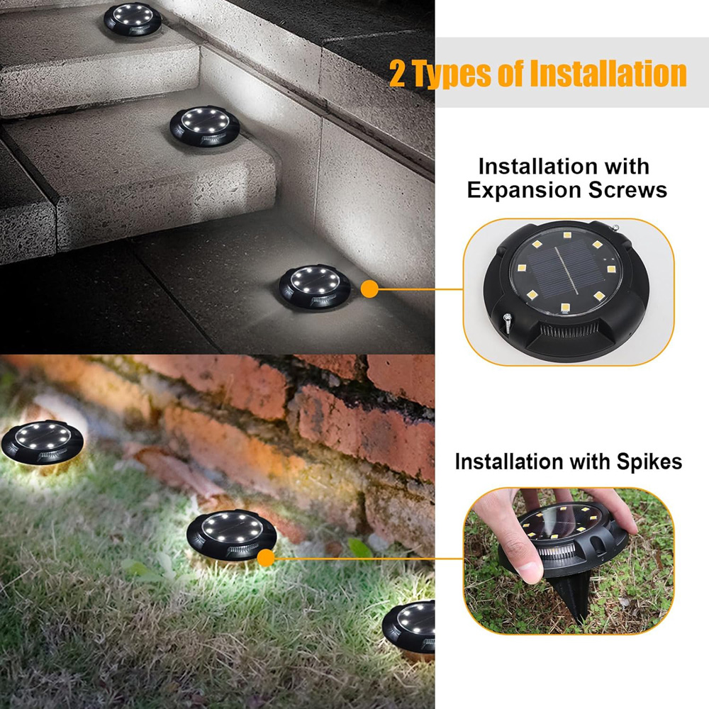 ExtraStar 4 Pack 6500K Solar Outdoor Garden Spotlight Image 4