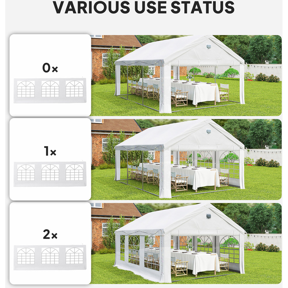 Outsunny 6 x 4m White Heavy Duty Garden Gazebo Image 8