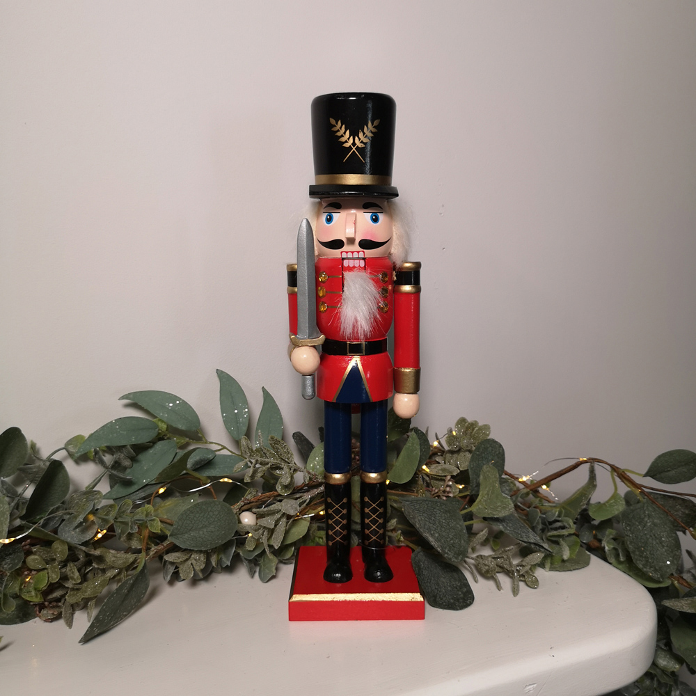 Samuel Alexander Wooden Nutcracker Soldier Decoration with Red Body Image 2