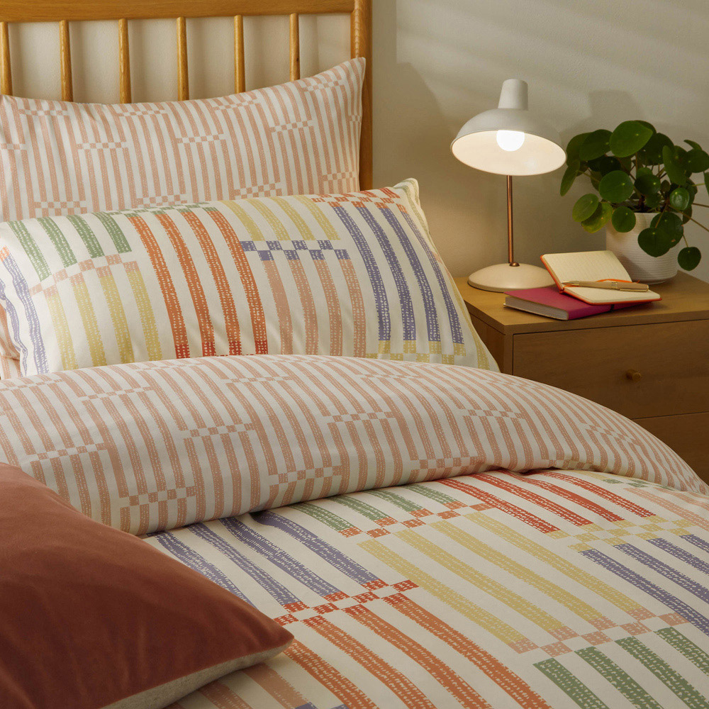 Duvet Day Madison Double Multicolour Stripe Abstract Duvet Set Image 2
