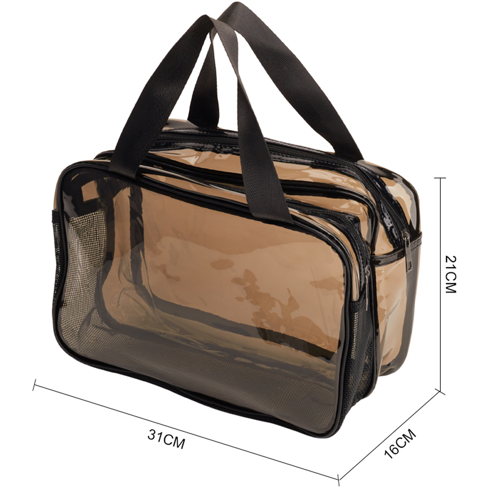 Living and Home Transparent Travel Makeup Bag with Dry and Wet Separation Image 7