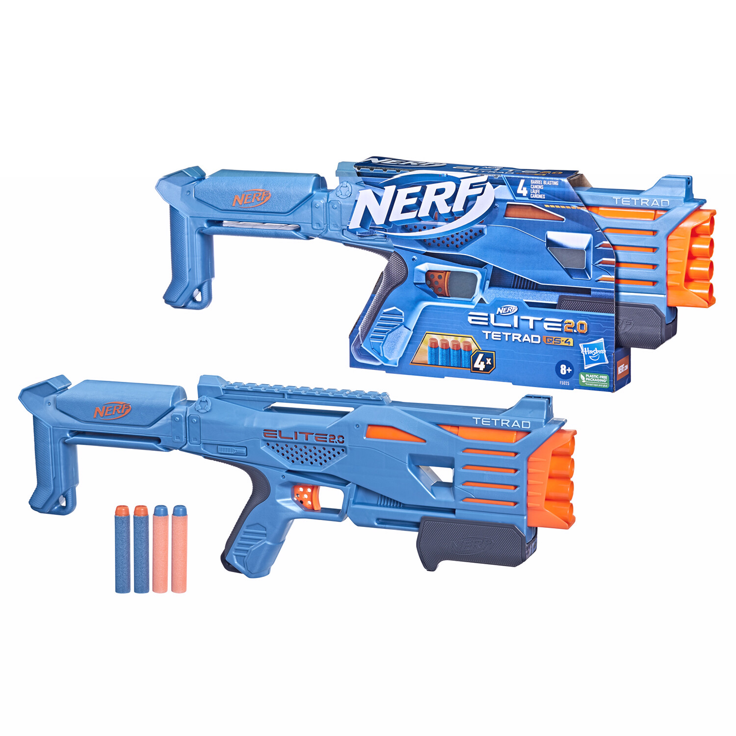 NERF Elite 2.0 Tetrad QS-4 Blaster and Refill Image 2