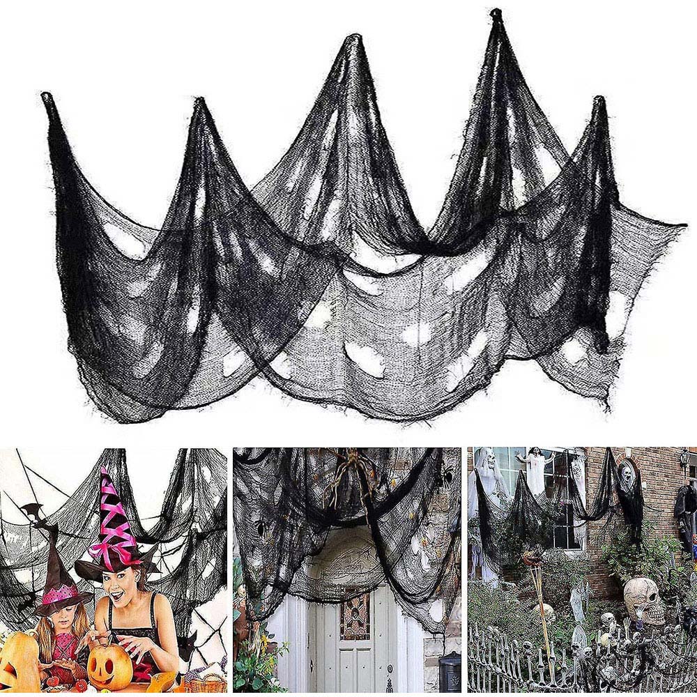 Shatchi Black Halloween Creepy Cloth Decoration 5 Pack Image 2