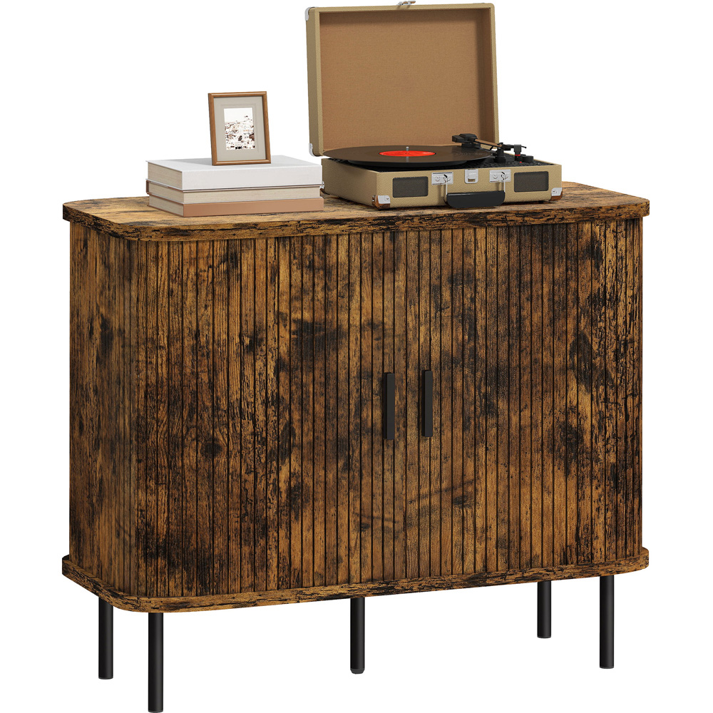 HOMCOM Brown Sideboard Storage Cabinet Image 2