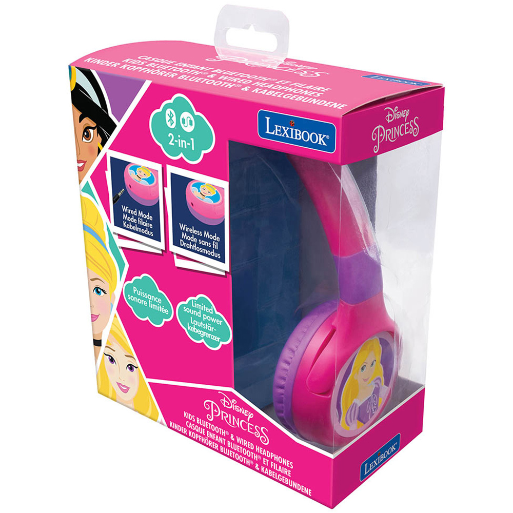 Lexibook Disney Princess Bluetooth and Wired Foldable Headphones Image 5