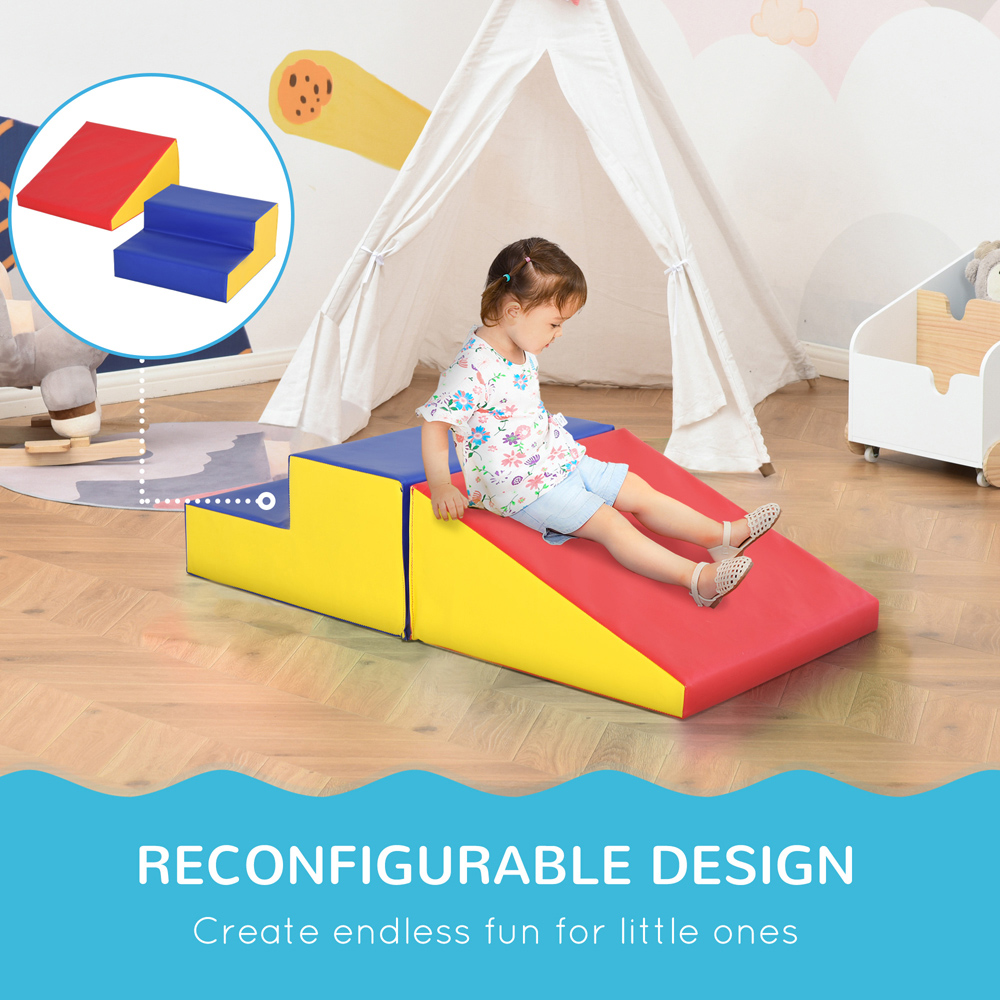 Tommy Toys Kids Red Soft Foam Climb and Crawl Playset 2 Piece Image 4