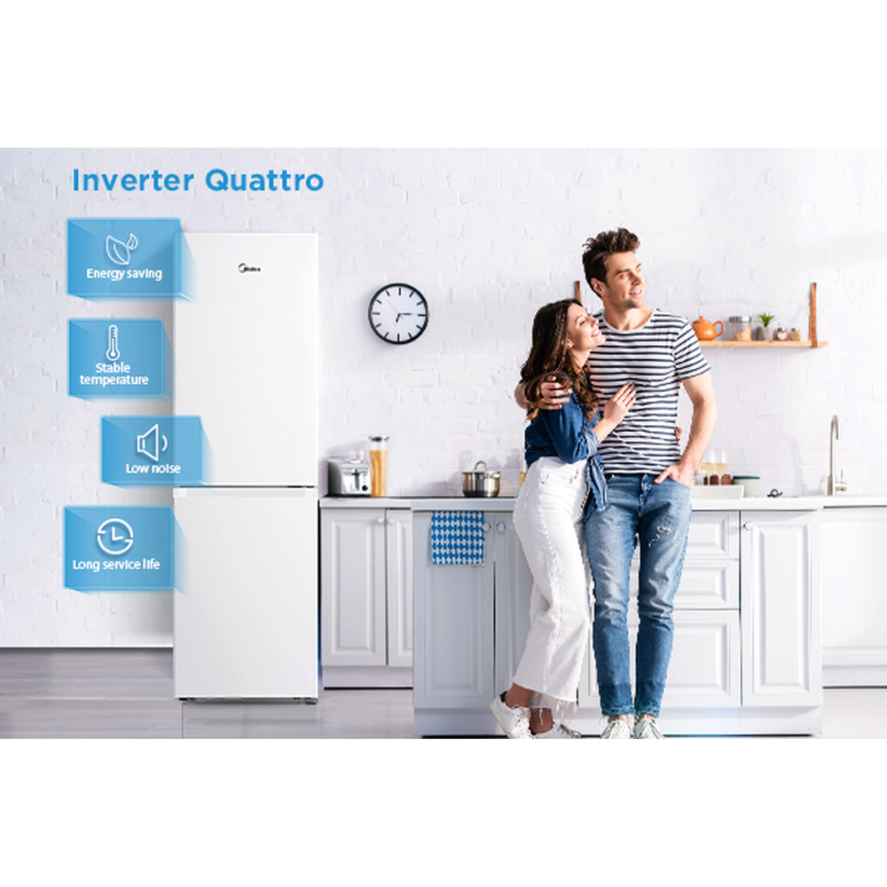 Midea MDRB379FGD01 White Total No Frost 273L Combi Fridge Freezer Image 8