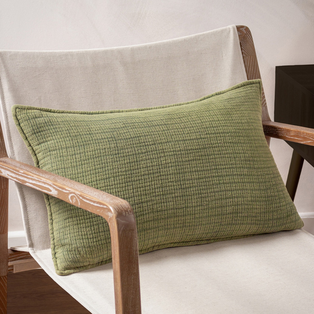 Yard Ribble Khaki Acid Wash Cushion Image 2