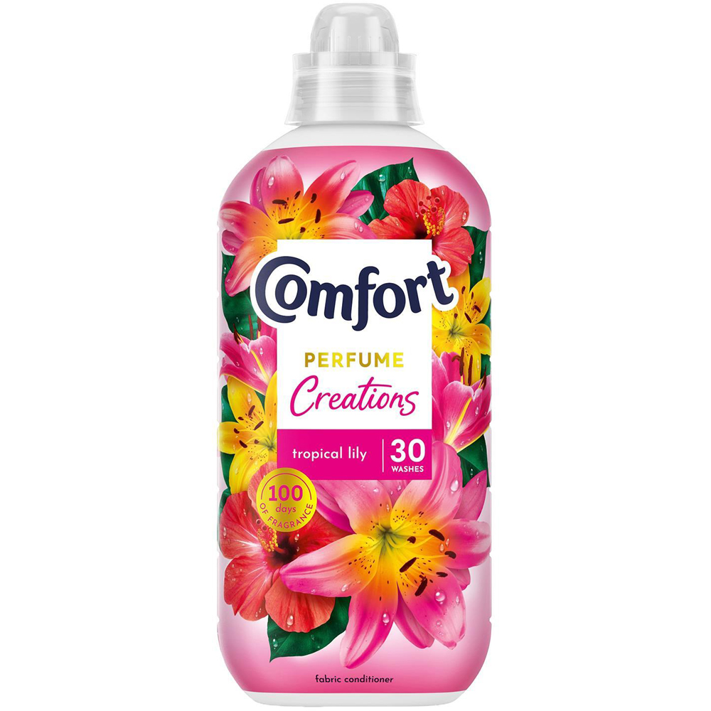 Comfort Perfume Creations Tropical Lily Fabric Conditioner 30 Washes 900ml 8 Pack Image 2