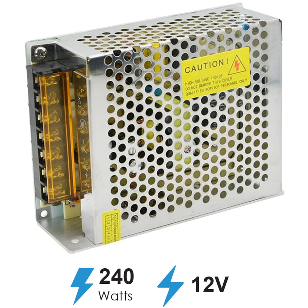 Ener-J 12V 20A 240W DC Metal Power Supply Driver for LED Image 6