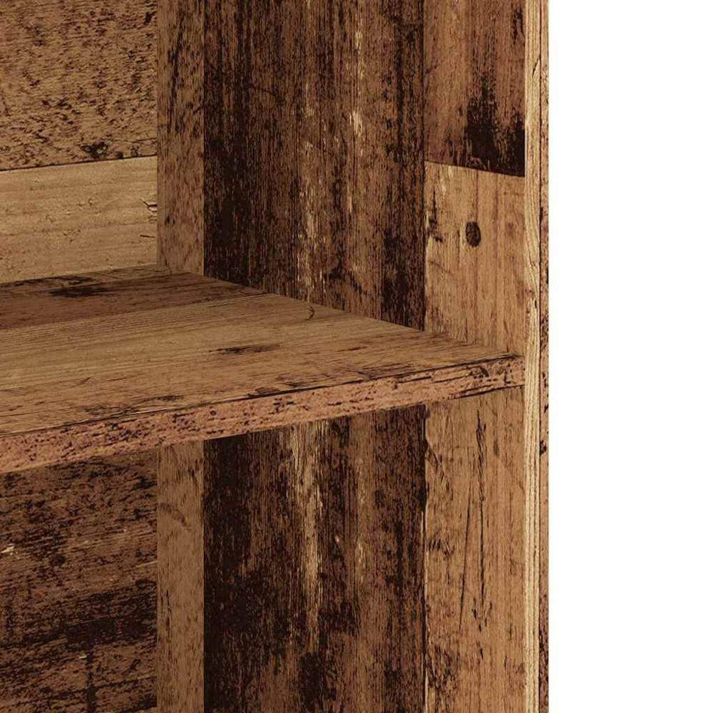 vidaXL 3 Open Shelf Old Wood Hanging Wall Cabinet Image 6