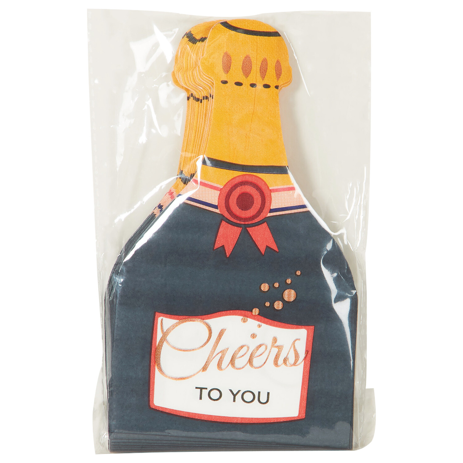 Champagne Bottle Napkins - Multicolour Image 2