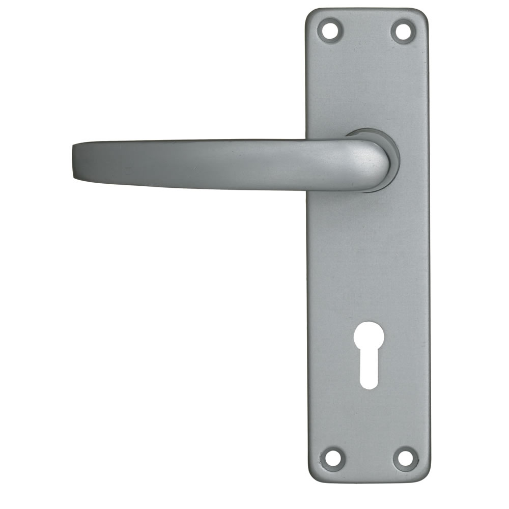 Wilko Functional Aluminium Lever Lock Door Handle Image 1