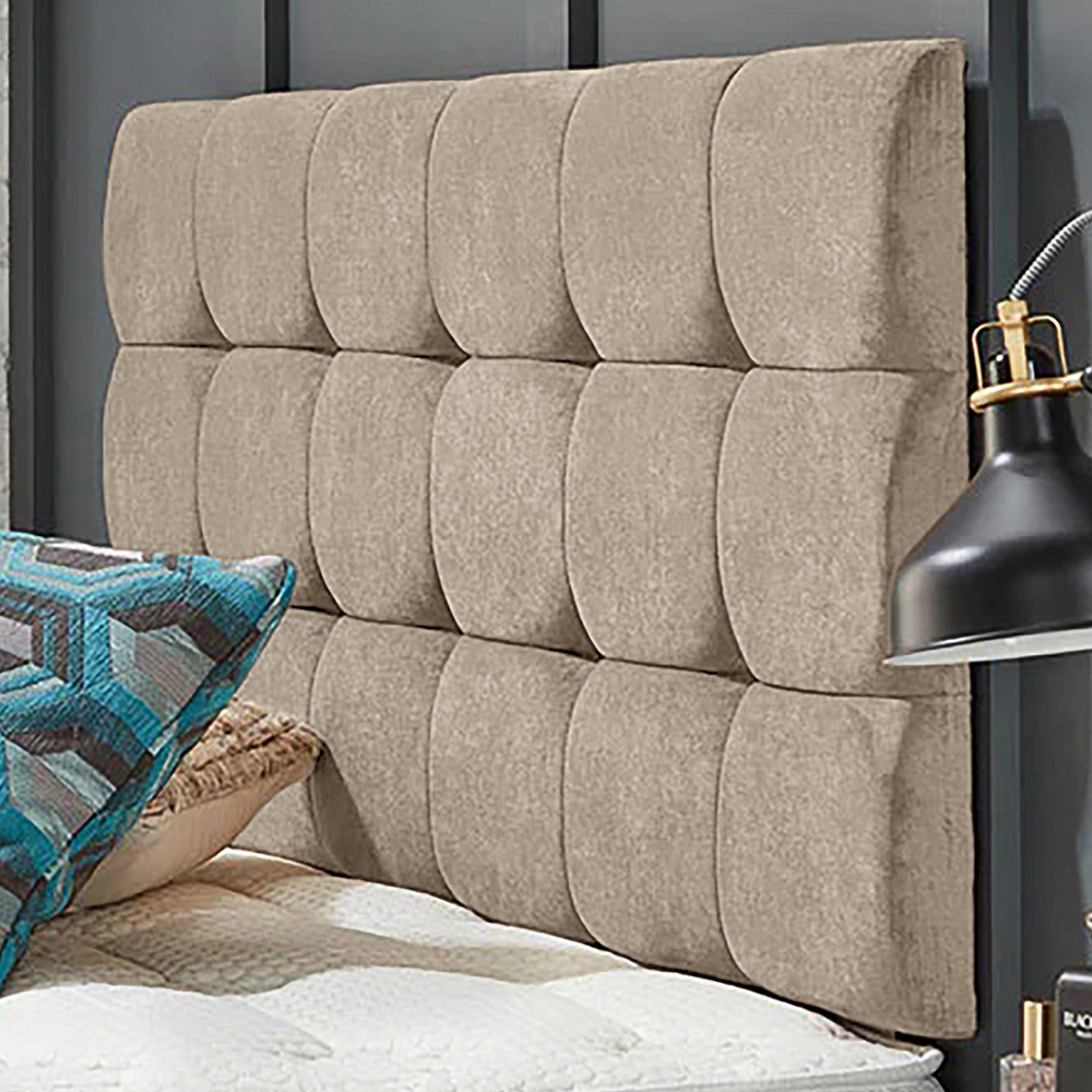 Eleganza Home Winston Super King Size Cream Naples Strutted Headboard Image 1