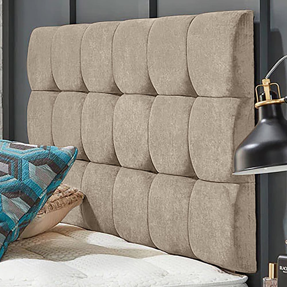 Eleganza Home Winston King Size Cream Naples Strutted Headboard Image 1
