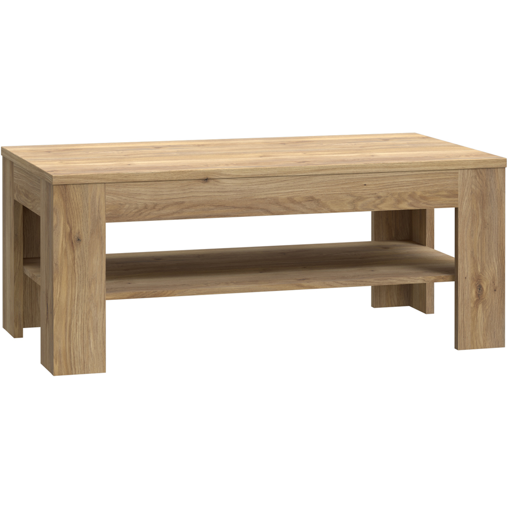 Florence Grafton Single Shelf Oak Coffee Table Image 2