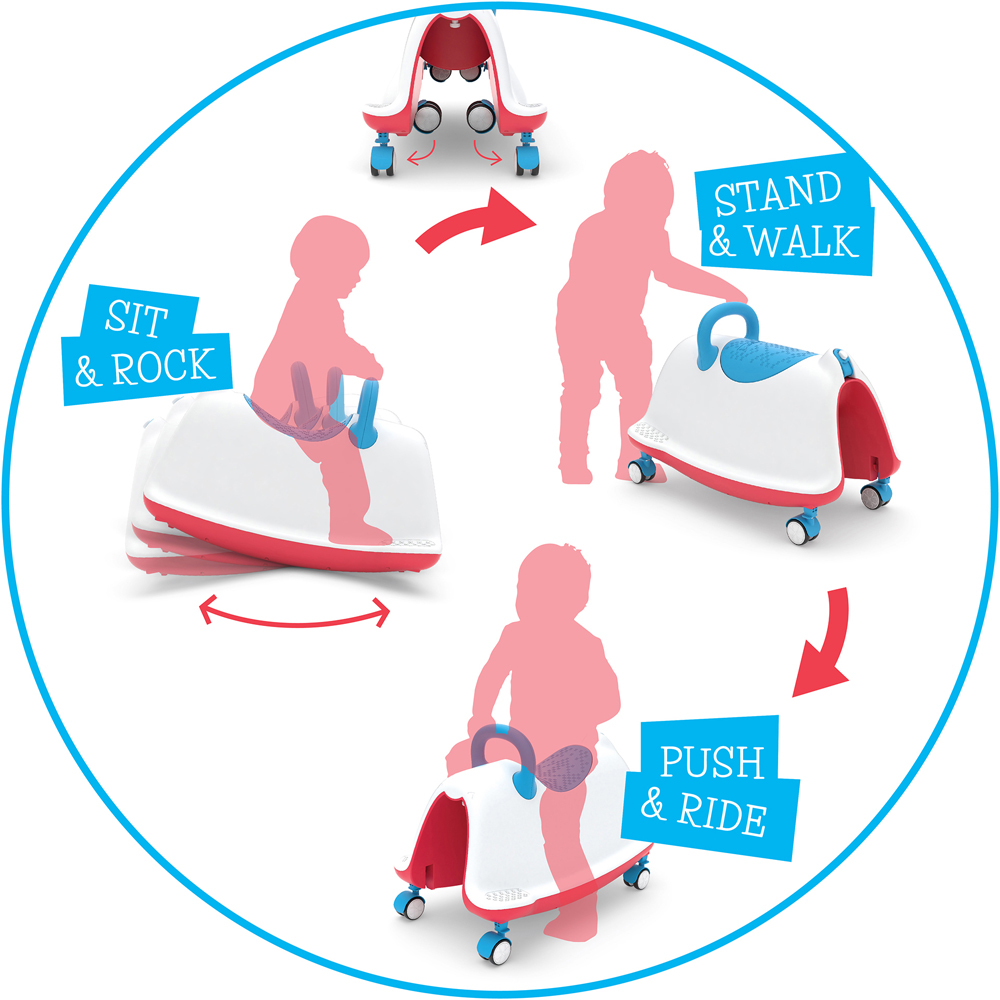 Chillafish Trackie 4 in 1 Blue Red Ride On Play Train Image 6