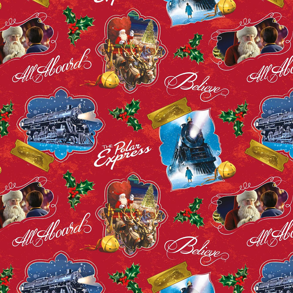 Polar Express Gift Wrapping Paper Image 2