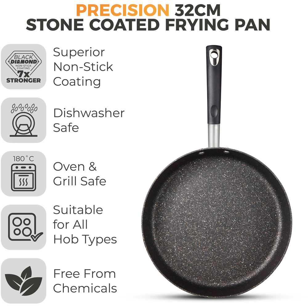 Tower Precision 32cm Black Forged Aluminium Non-Stick Frying Pan Image 3