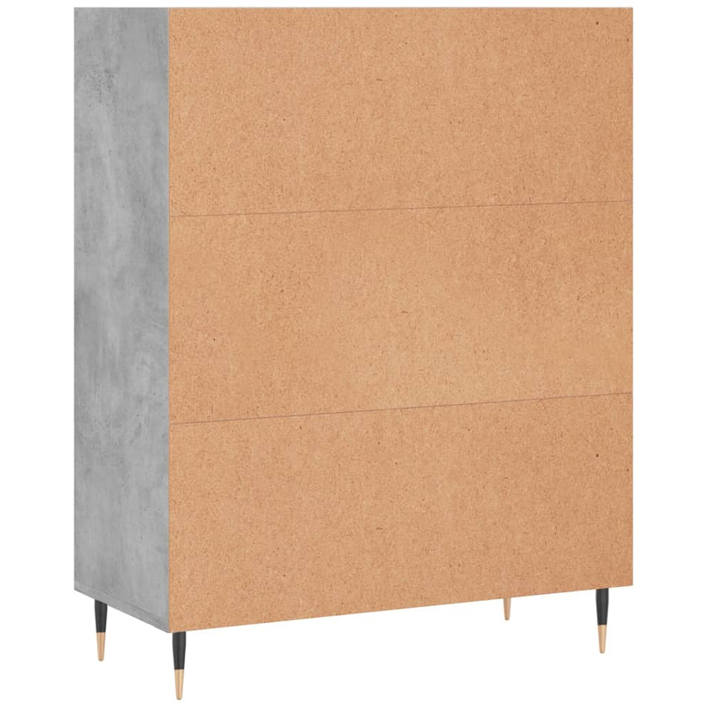 vidaXL 3 Shelf Concrete Grey Bookcase Image 6