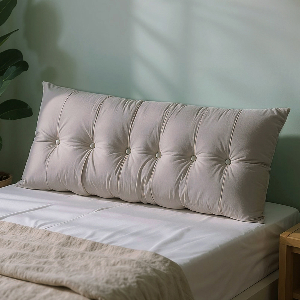 Living and Home Dark Grey Chenille Headboard Pillow 60 x 180cm Image 2