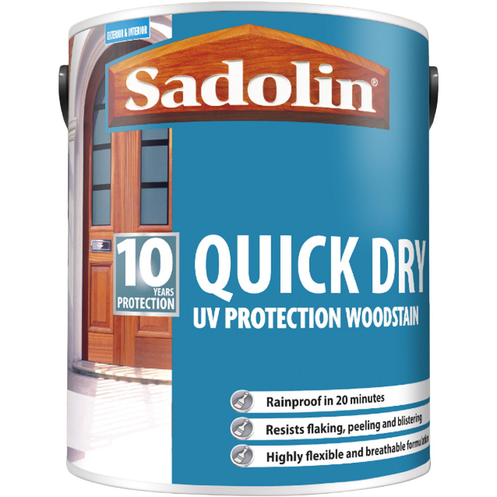 Sadolin Quick Dry 10 Year Grey Shadow Woodstain 5L Image 2