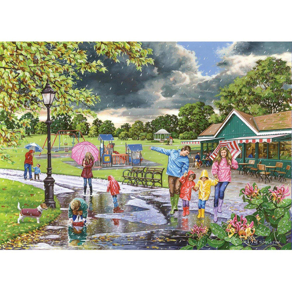 The House of Puzzles Puddles 500 Piece Jigsaw Puzzle Image
