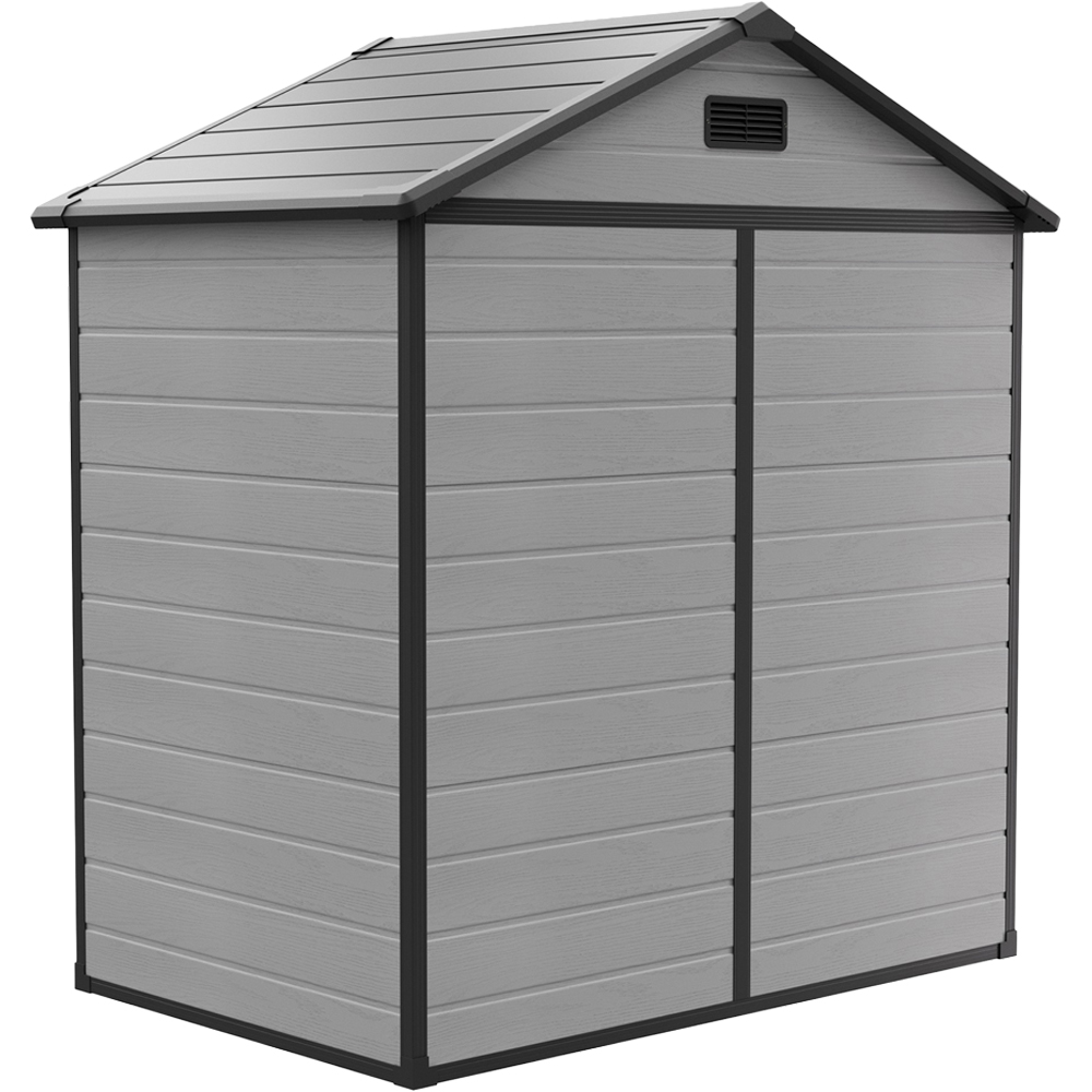 Living and Home 6 x 4ft Plastic Apex Garden Storage Shed with Window and Floor Image 3