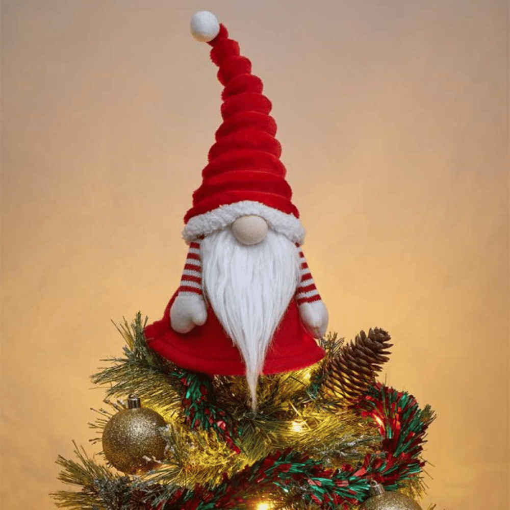 Samuel Alexander Red and White GrooviKert Gonk Christmas Tree Topper 31cm Image 2