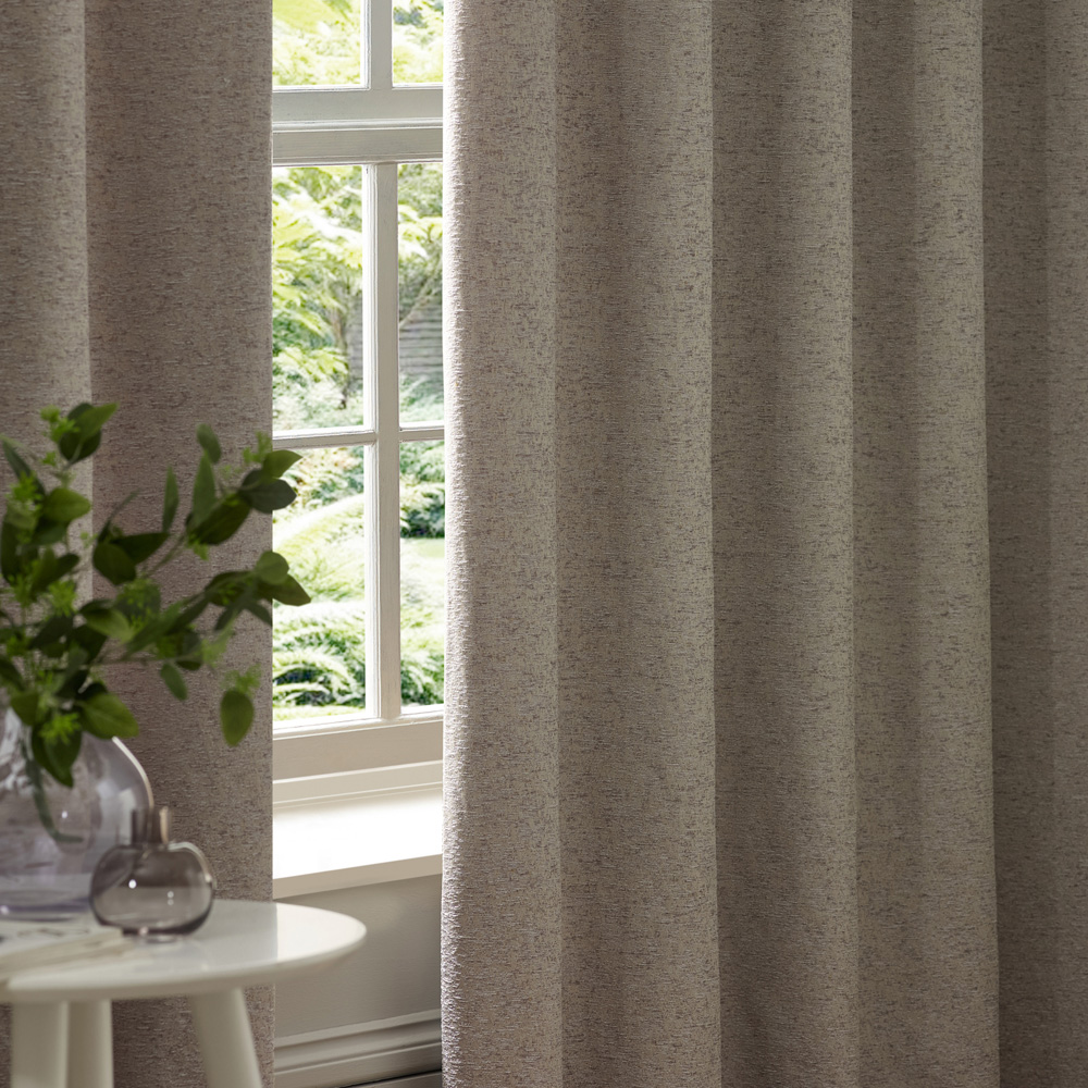 Paoletti Galaxy Silver Fully Lined Velvet Eyelet Curtains 168 x 183cm Image 4