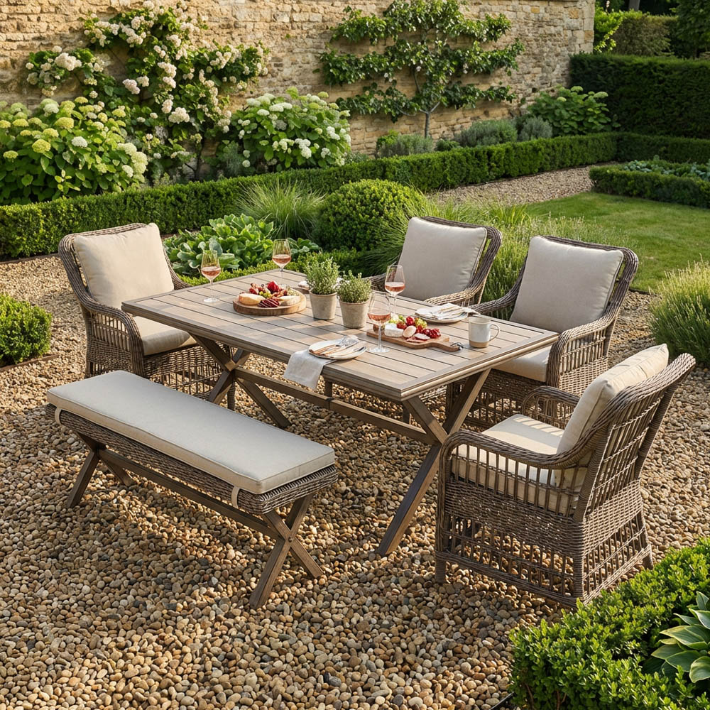 Virginia Dining Set Brown Image 5