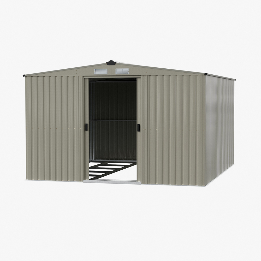 Living and Home 12 x 10ft Metal Apex Garden Shed Image 7