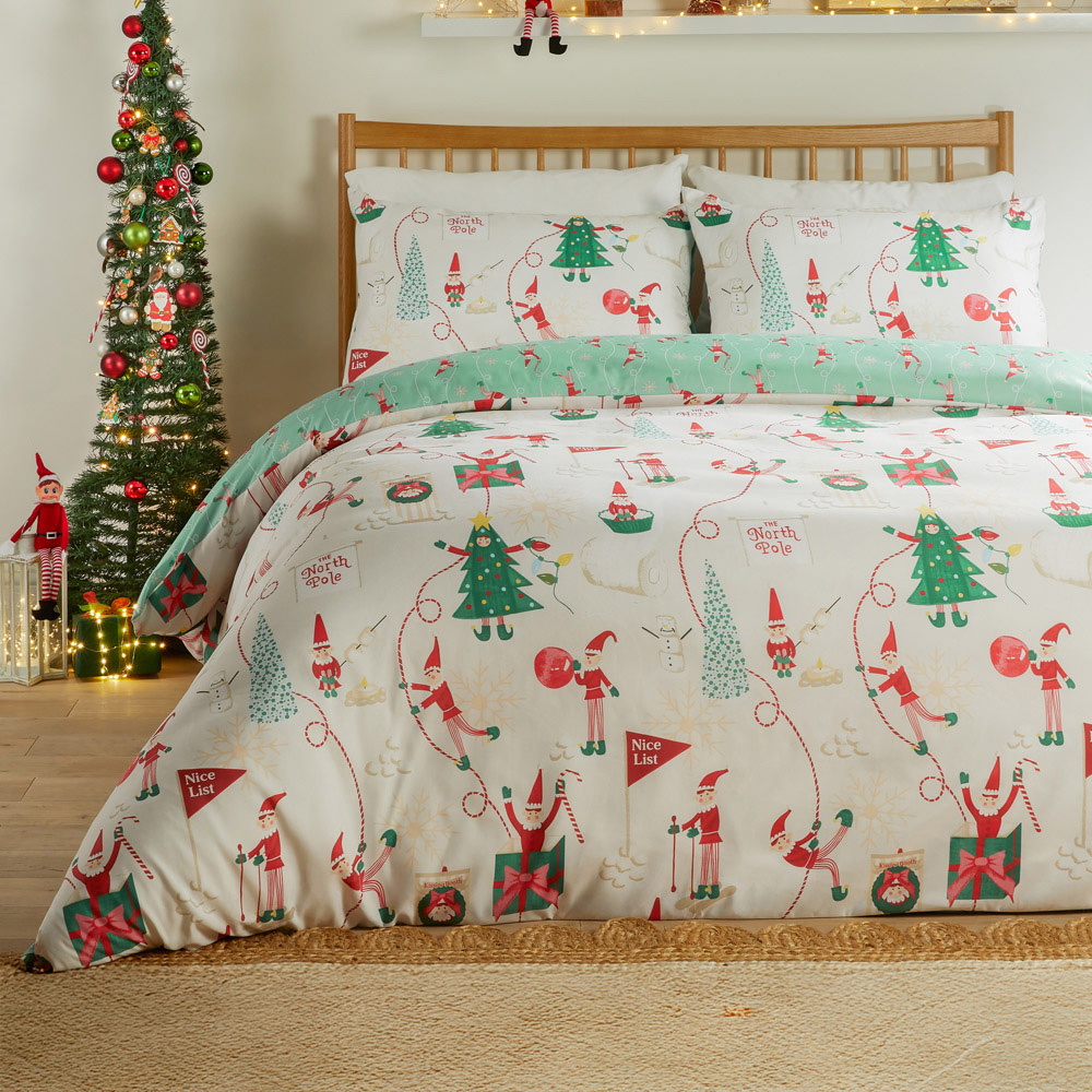 Duvet Day King Size Elfie Printed Soft Touch Reversible Duvet Set Image 1